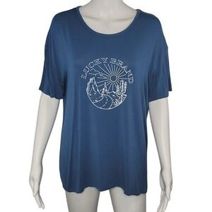 Lucky Brand Blue Cactus‎ Top